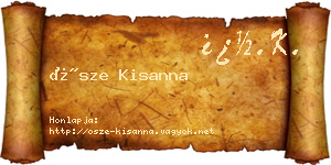 Ősze Kisanna névjegykártya